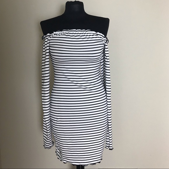 SHEIN Dresses & Skirts - Black/White Stripe Dress NWOT